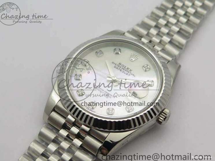 0206 DateJust 228238 SS Noob 1:1 Best Edition MOP Dial Diamond On Jubilee Bracelet A WeatherProof 3496